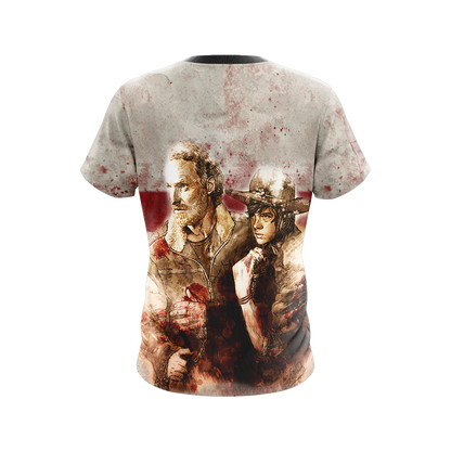 The Walking Dead Rick And Carl Grimes New Unisex 3D T-shirt   