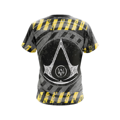 Assassin's Creed Watch Dogs Crossover Unisex 3D T-shirt   