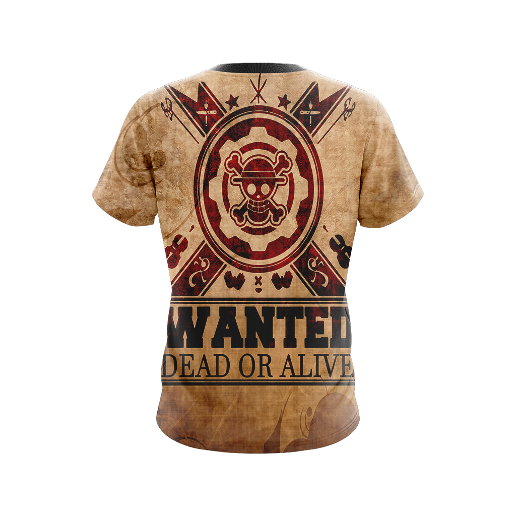 One Piece - Wanted Dead or Alive Unisex 3D T-shirt   