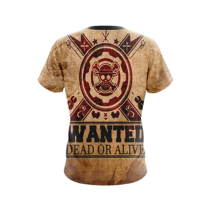 One Piece - Wanted Dead or Alive Unisex 3D T-shirt   