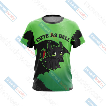 How To Train Your Dragon - Toothless Unisex 3D T-shirt   