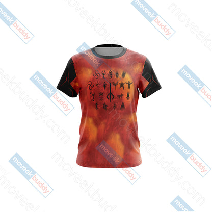Bloodborne - Runes Unisex 3D T-shirt   