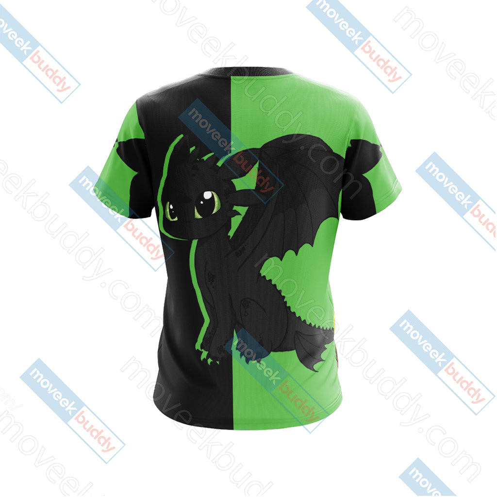 How To Train Your Dragon - Toothless Unisex 3D T-shirt   