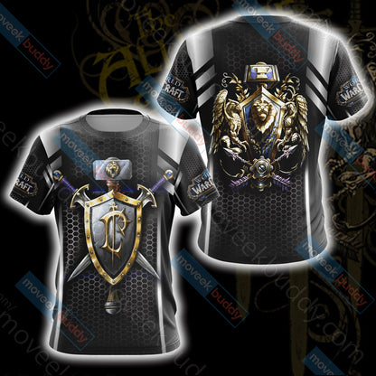 World Of Warcraft - For the Alliance New Look Unisex 3D T-shirt   