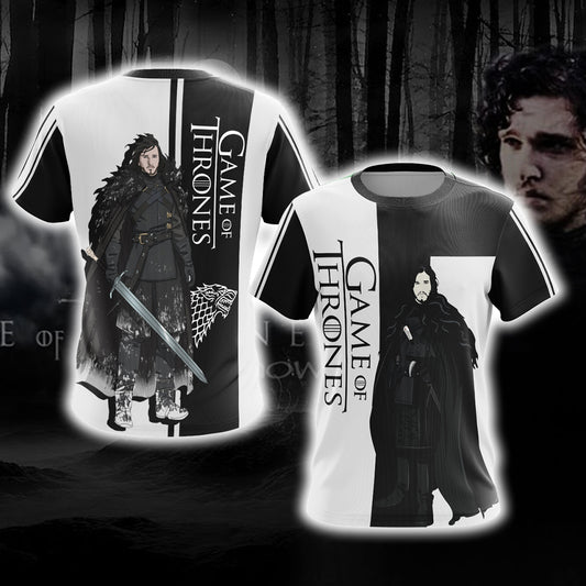 Game Of Thrones - Jon Snow Character Unisex 3D T-shirt   