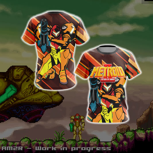 Metroid 2 - Samus Unisex 3D T-shirt   