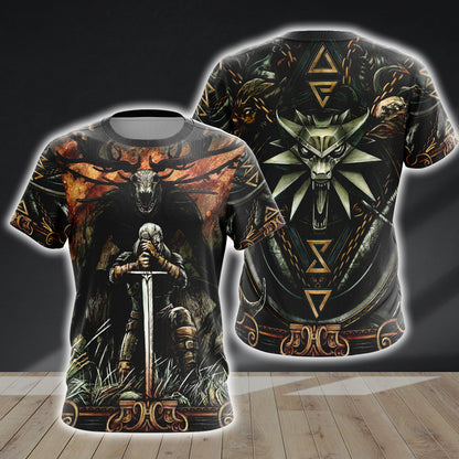Witcher Symbol Unisex 3D T-shirt   