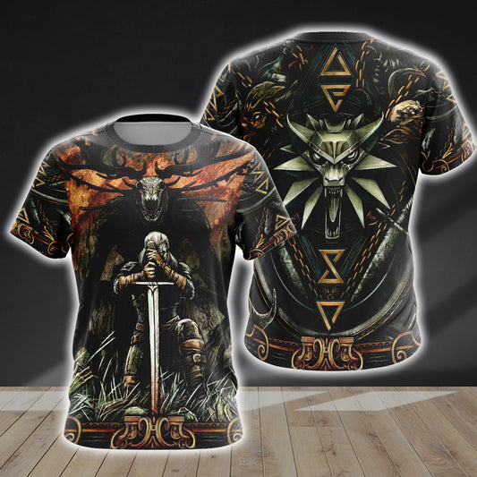 Witcher Symbol Unisex 3D T-shirt   