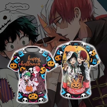 My Hero Academia - Deku and Todoroki Halloween Unisex 3D T-shirt   