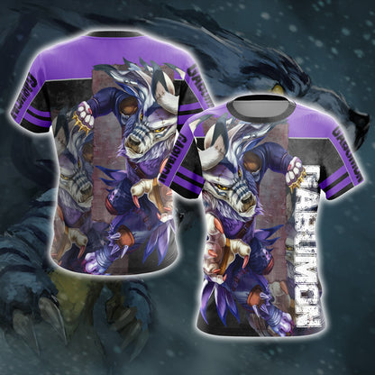 Digimon Gabumon Unisex 3D T-shirt T-shirt S 