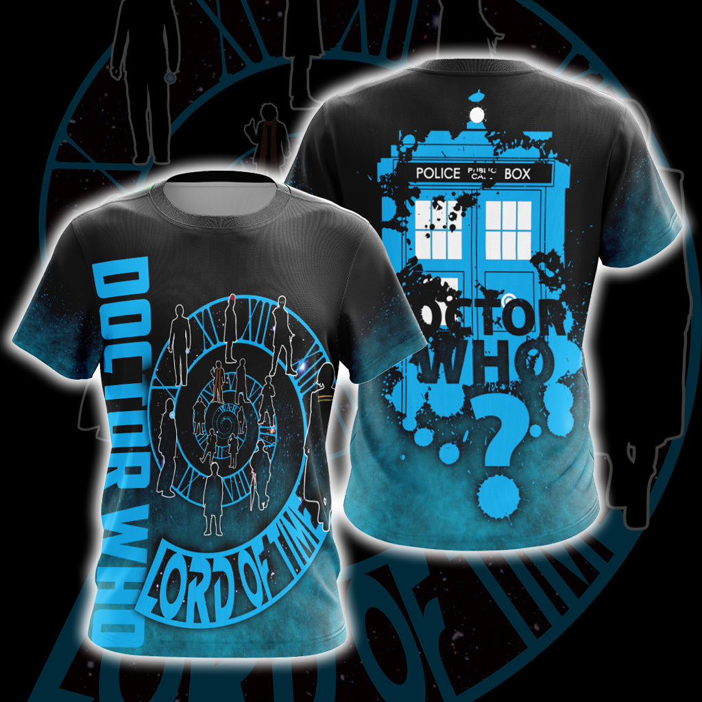 Doctor Who (TV show) Lord Of Time Unisex 3D T-shirt   