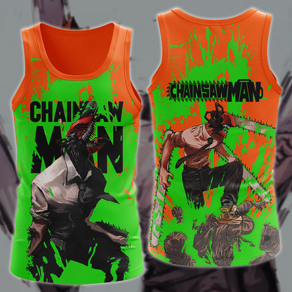Chainsaw Man Anime Manga 3D All Over Print T-shirt Tank Top Zip Hoodie Pullover Hoodie Hawaiian Shirt Beach Shorts Jogger Tank Top S 