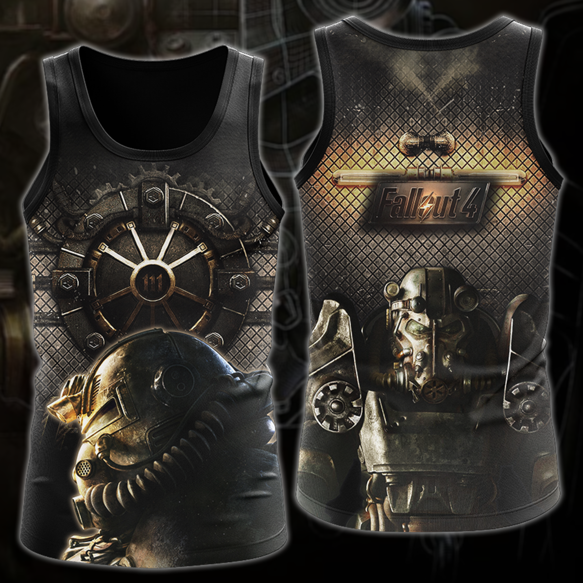 Fallout 4 Video Game 3D All Over Printed T-shirt Tank Top Zip Hoodie Pullover Hoodie Hawaiian Shirt Beach Shorts Jogger Tank Top S 