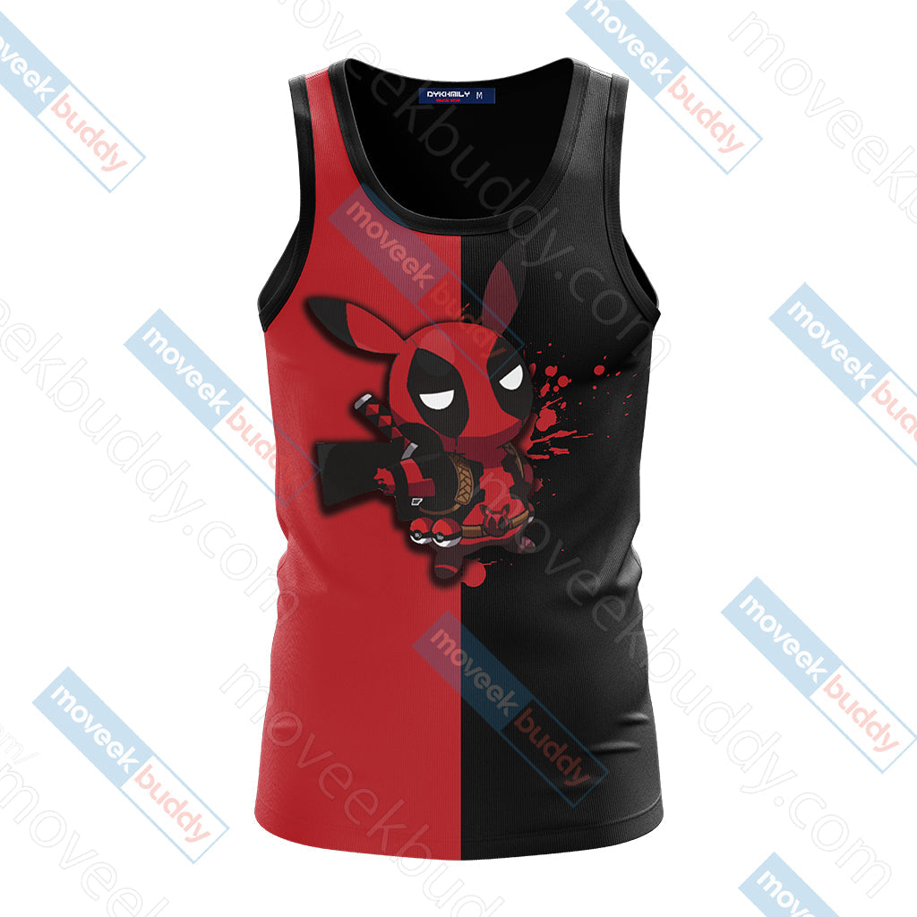 Pikachu And Deadpool Unisex 3D T-shirt   
