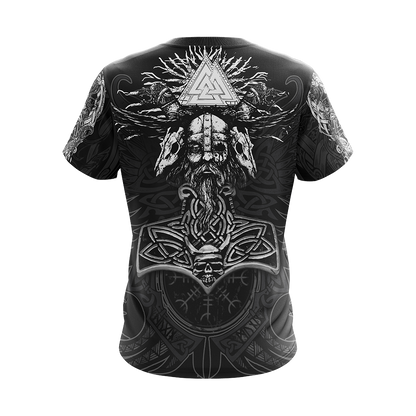 Viking Pattern Unisex 3D T-shirt Zip Hoodie Pullover Hoodie   