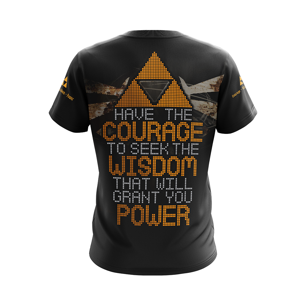 The Legend Of Zelda - Have The Courage To Seek The Wisdom Unisex 3D T-shirt Zip Hoodie Pullover Hoodie   