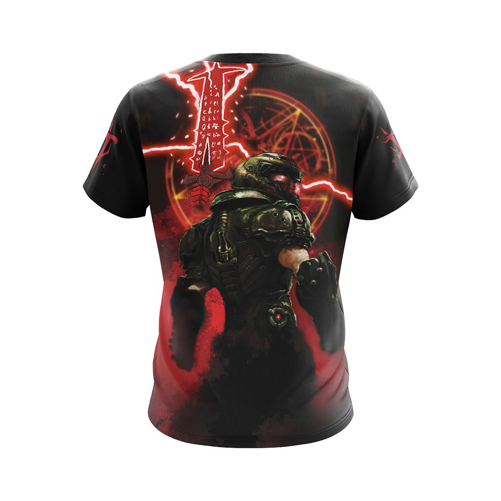Doom Video Game Unisex 3D T-shirt Zip Hoodie   