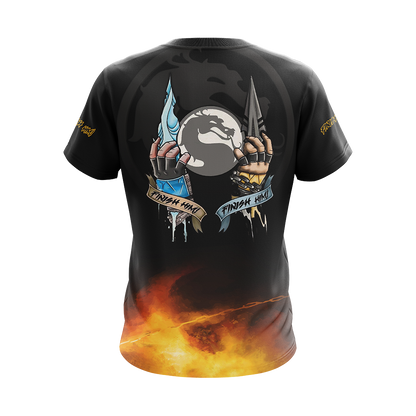 Mortal Kombat Scorpio And Sub Zero Finish Him Unisex 3D T-shirt   