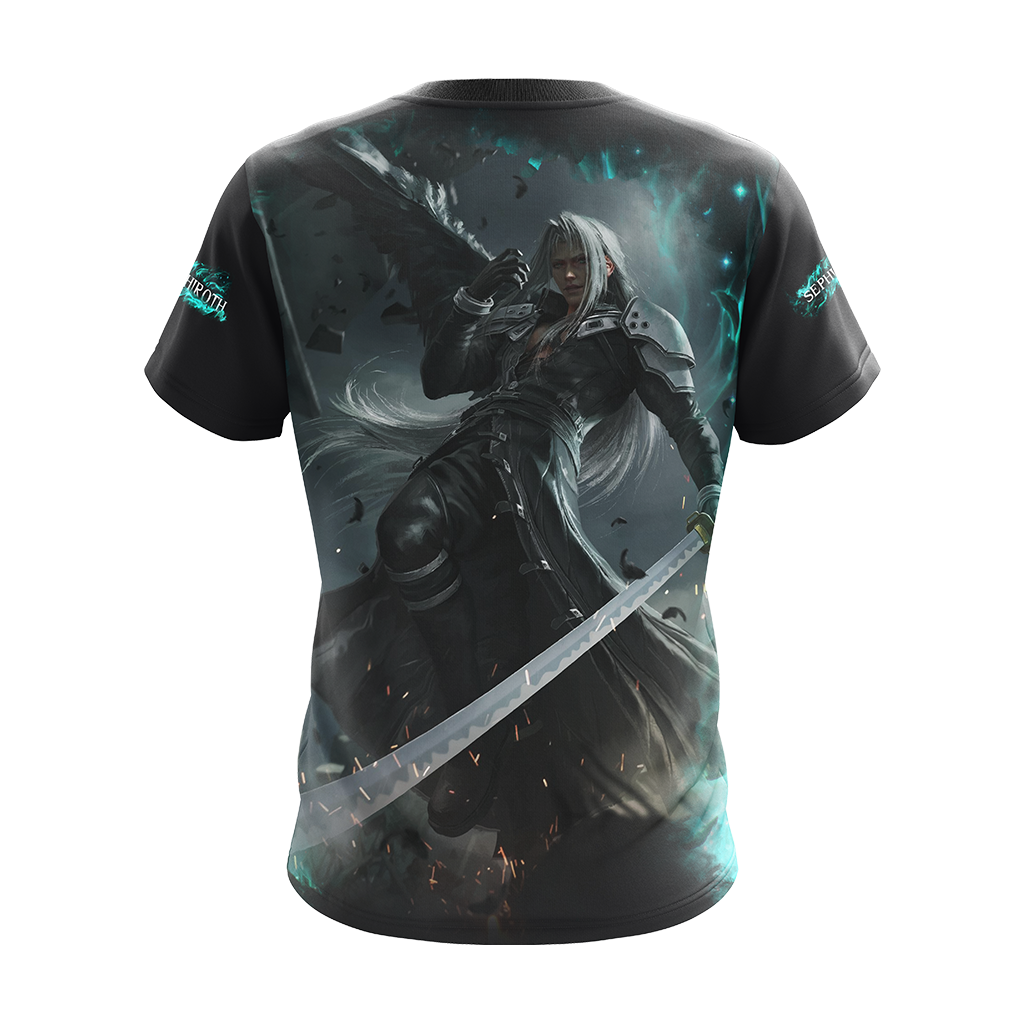 Final Fantasy VII Remake Sephiroth Unisex 3D T-shirt Zip Hoodie   