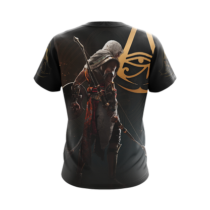 Assassin’s Creed Origins Logo with Bayek Unisex 3D T-shirt   