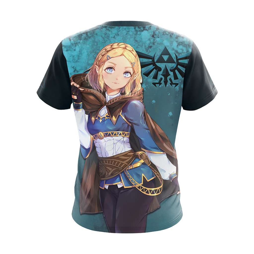 Princess Zelda The Legend of Zelda All Over Print T-shirt Zip Hoodie Pullover Hoodie   