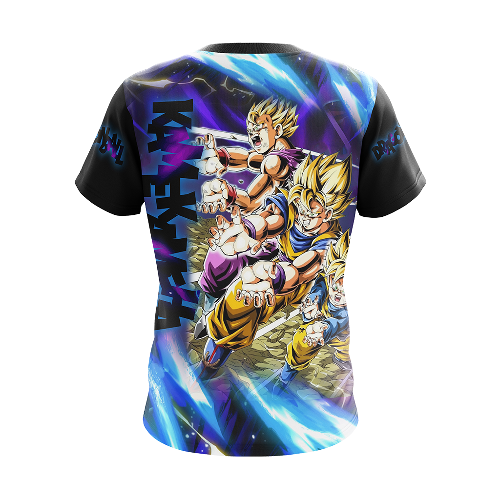 Dragon Ball Kamekameha Son Family - Son Goku Goten Gohan Unisex 3D T-shirt Zip Hoodie   