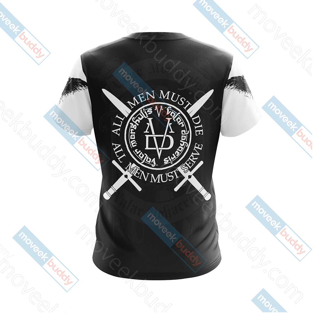 Game Of Thrones - Valar Morghulis Unisex 3D T-shirt   