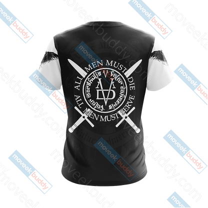 Game Of Thrones - Valar Morghulis Unisex 3D T-shirt   