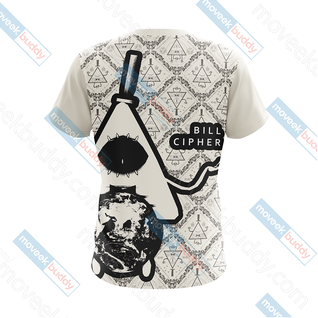 Gravity Falls - Bill Cipher Black And White Unisex 3D T-shirt   