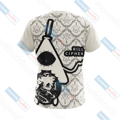 Gravity Falls - Bill Cipher Black And White Unisex 3D T-shirt   