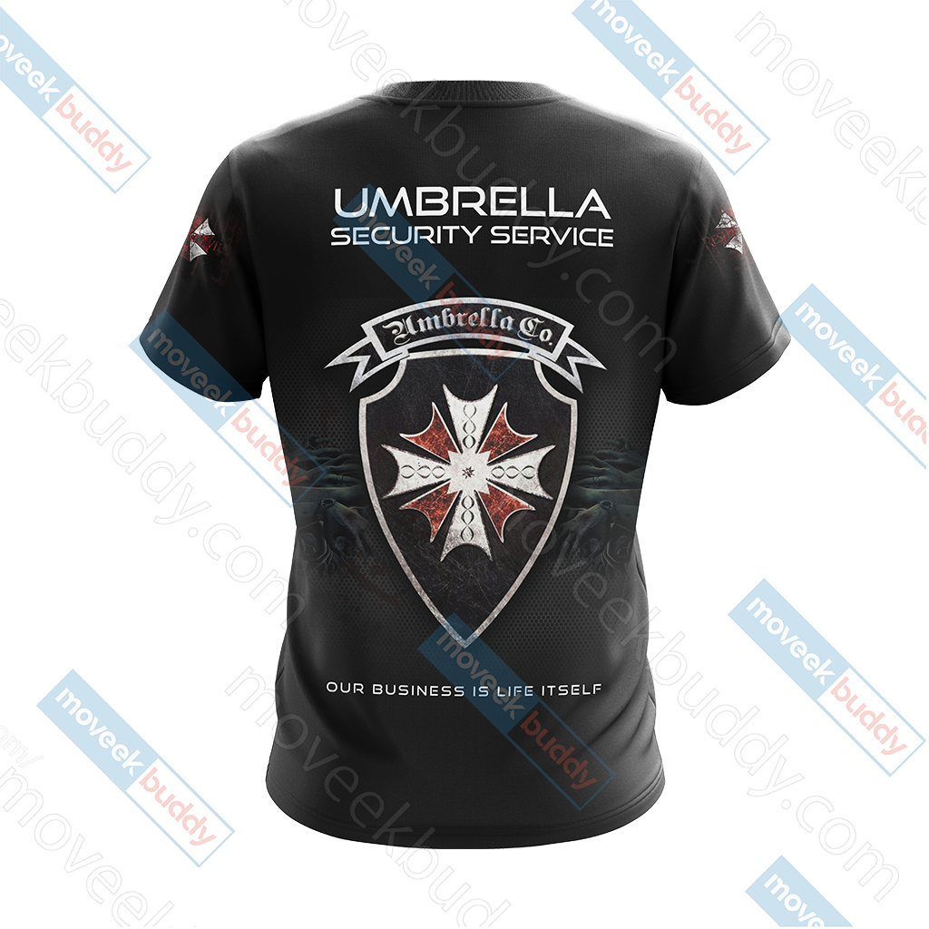 Resident Evil Umbrella Security Service (USS) Unisex 3D T-shirt   