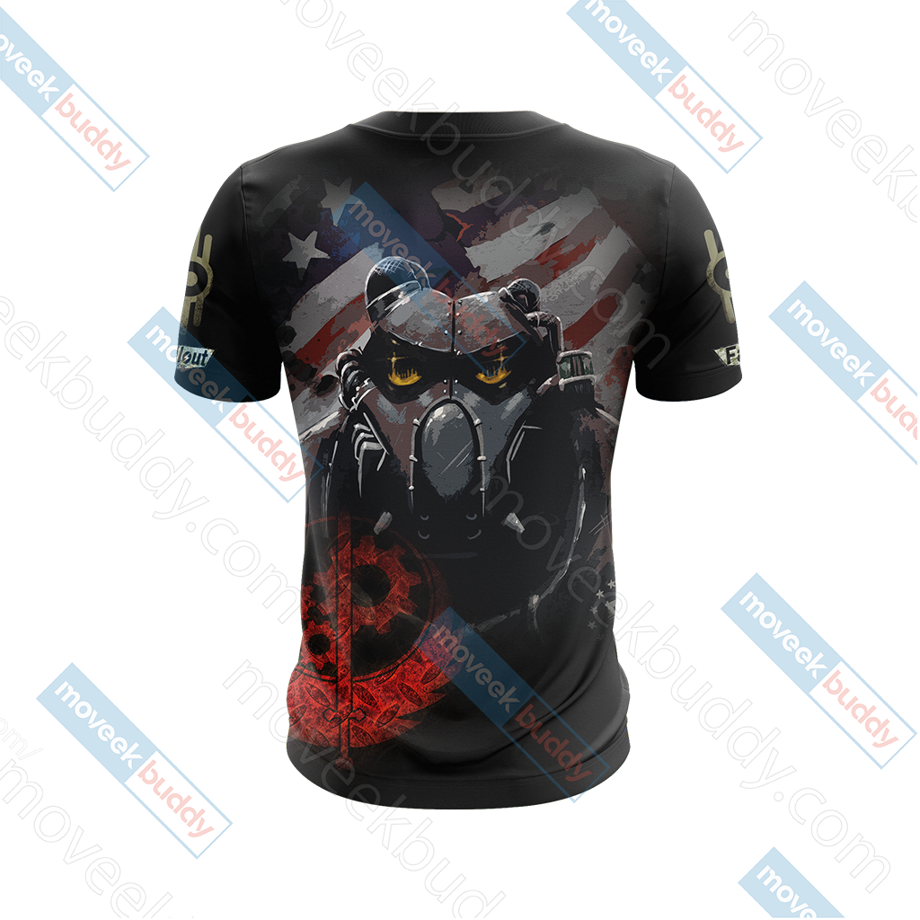 Fallout Brotherhood Of Steel New Unisex 3D T-shirt   