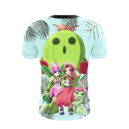 Digimon Palmon Evolution Line Unisex 3D T-shirt   