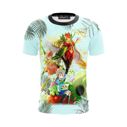Digimon Palmon Evolution Line Unisex 3D T-shirt   