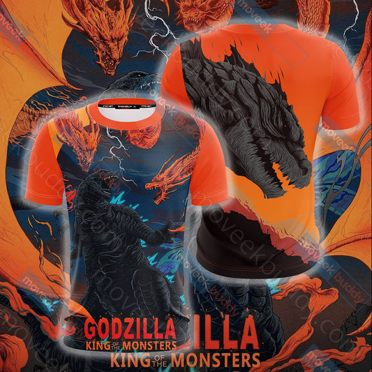 Godzilla King Of The Monsters Unisex 3D T-shirt   