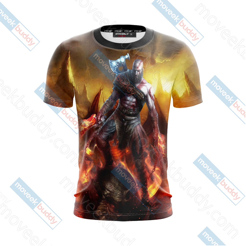God Of War - Kratos Unisex 3D T-shirt   