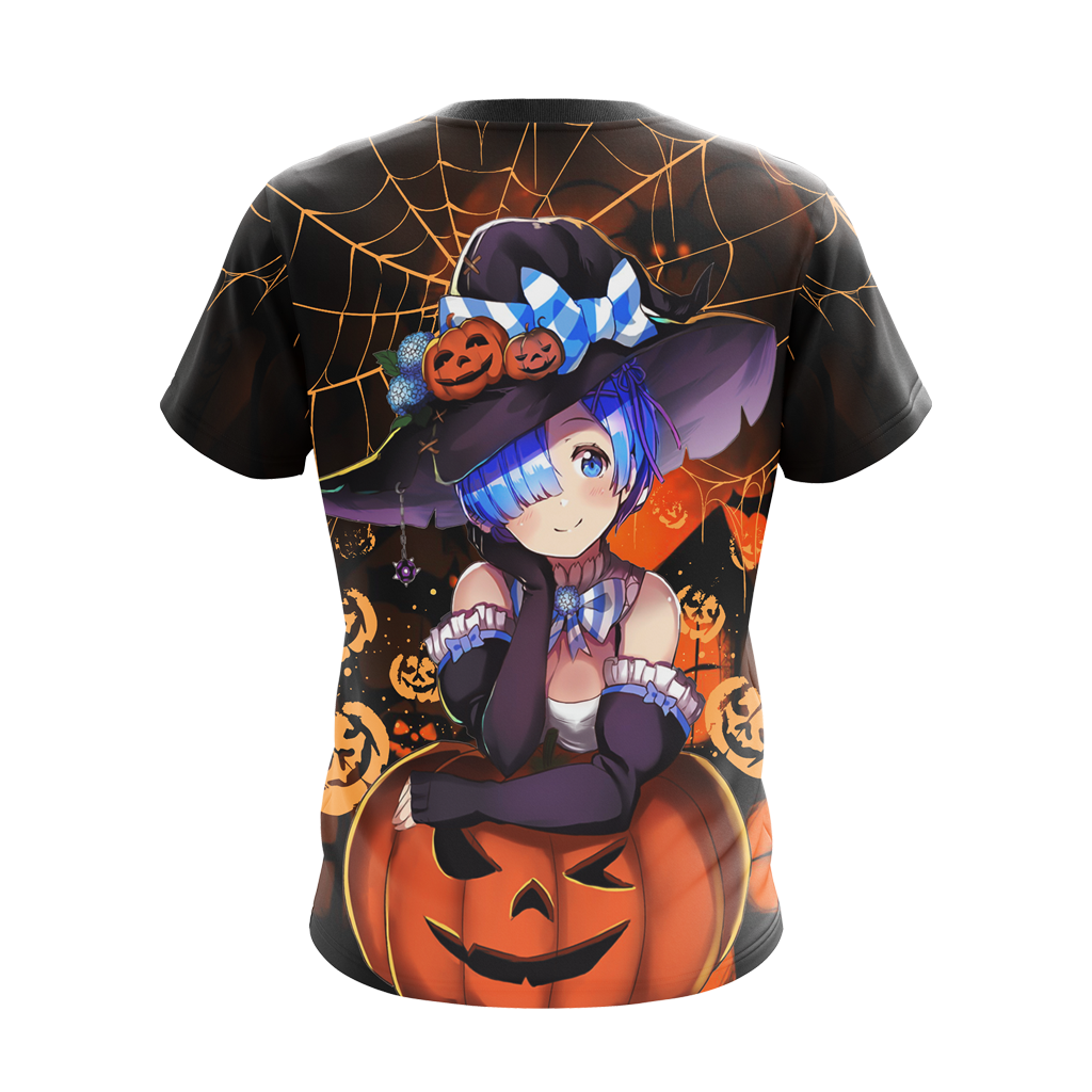 Rem Re:Zero Halloween All Over Print T-shirt Zip Hoodie Pullover Hoodie   