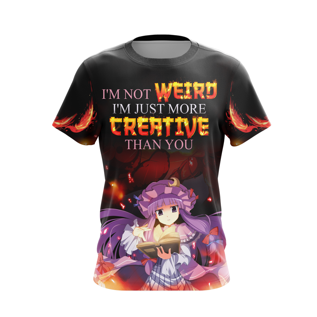 I'm not weird i'm just more creative than you Anime All Over Print T-shirt Zip Hoodie Pullover Hoodie   