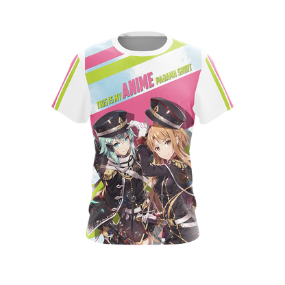 This is my anime pajama shirt Asuna Sinon T-shirt Zip Hoodie Pullover Hoodie   
