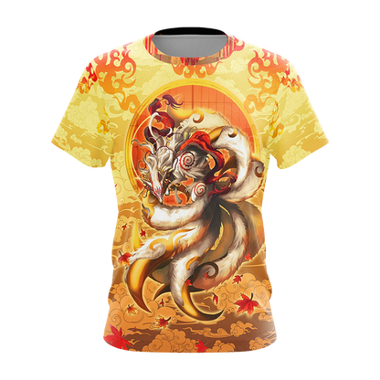 Nine Tail Okami Fox Unisex 3D T-shirt   