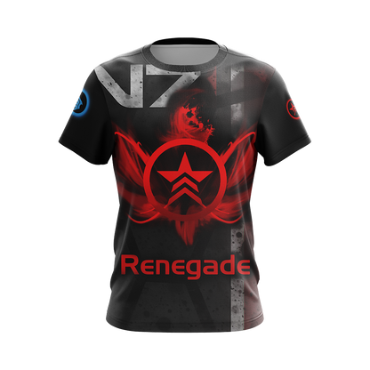 Mass Effect Paragon and Renegade symbol Unisex 3D T-shirt Zip Hoodie Pullover Hoodie   