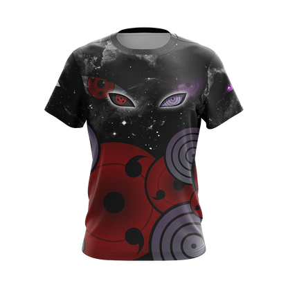Naruto - Sharingan And Rinnegan Eyes Unisex 3D T-shirt   