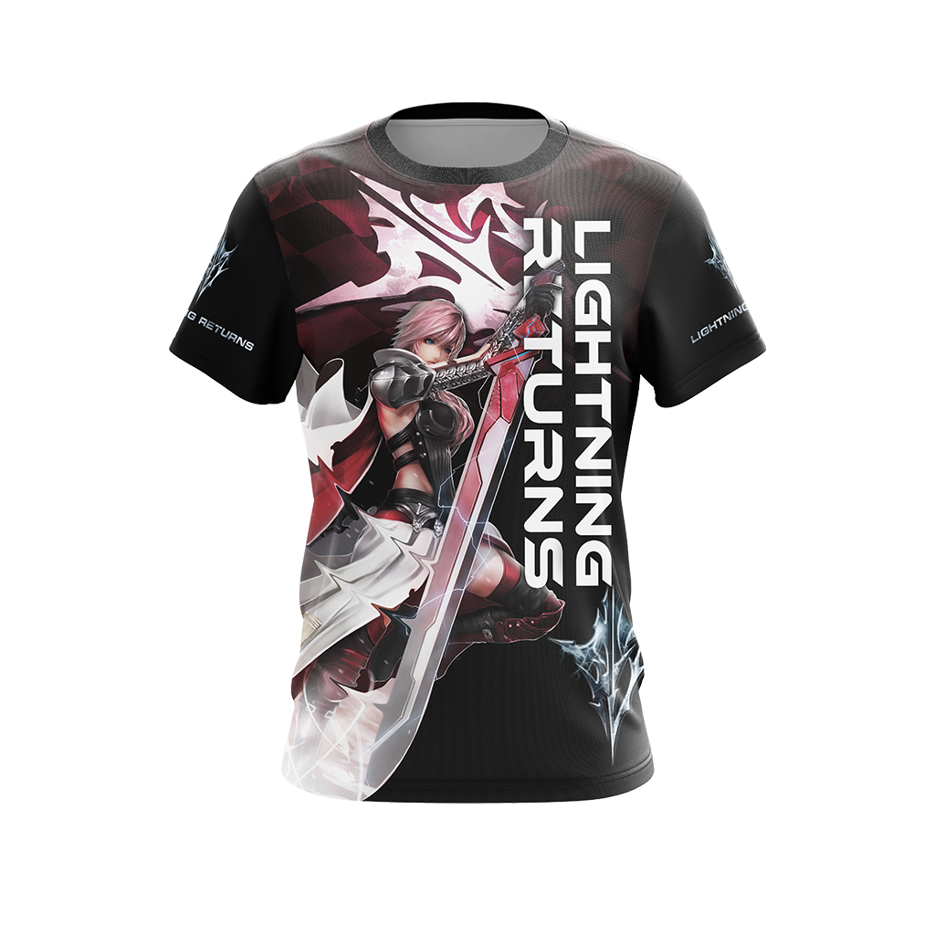 Final Fantasy XIII Lightning Returns Unisex 3D T-shirt Zip Hoodie   