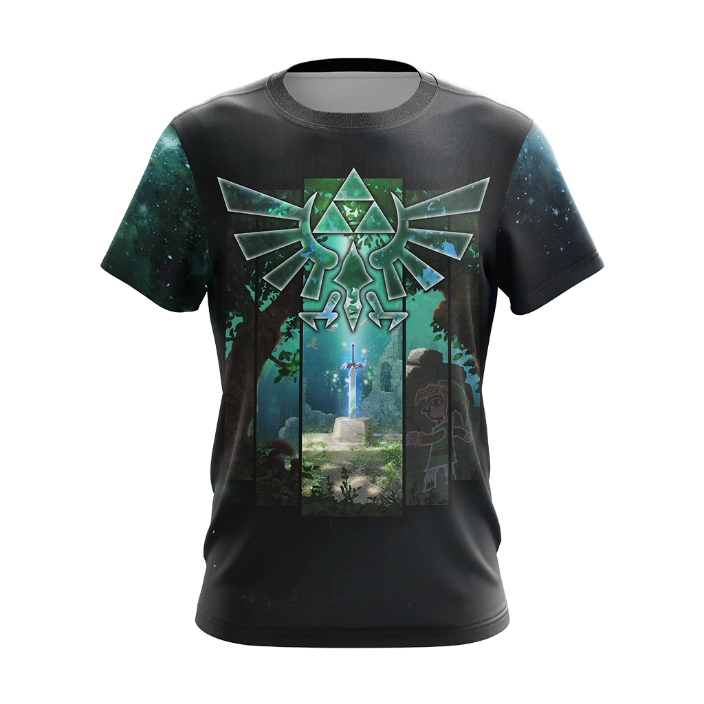 The Master Sword The legend of Zelda All Over Print T-shirt Zip Hoodie Pullover Hoodie   