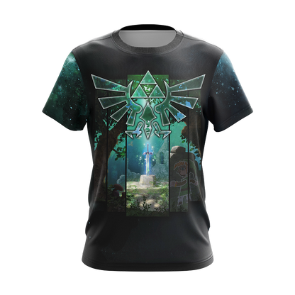 The Master Sword The legend of Zelda All Over Print T-shirt Zip Hoodie Pullover Hoodie   