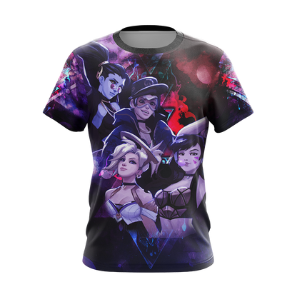 K/DA Band x Overwatch Female Characters Unisex 3D T-shirt   