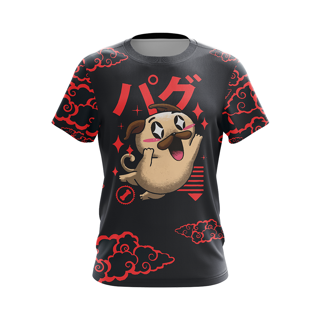 Pug Japanese Dogs Unisex 3D T-shirt   