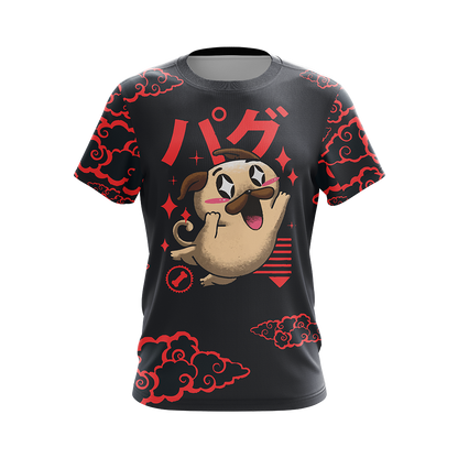 Pug Japanese Dogs Unisex 3D T-shirt   