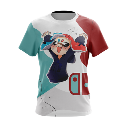 Anime girl x Nintendo console Unisex 3D T-shirt   