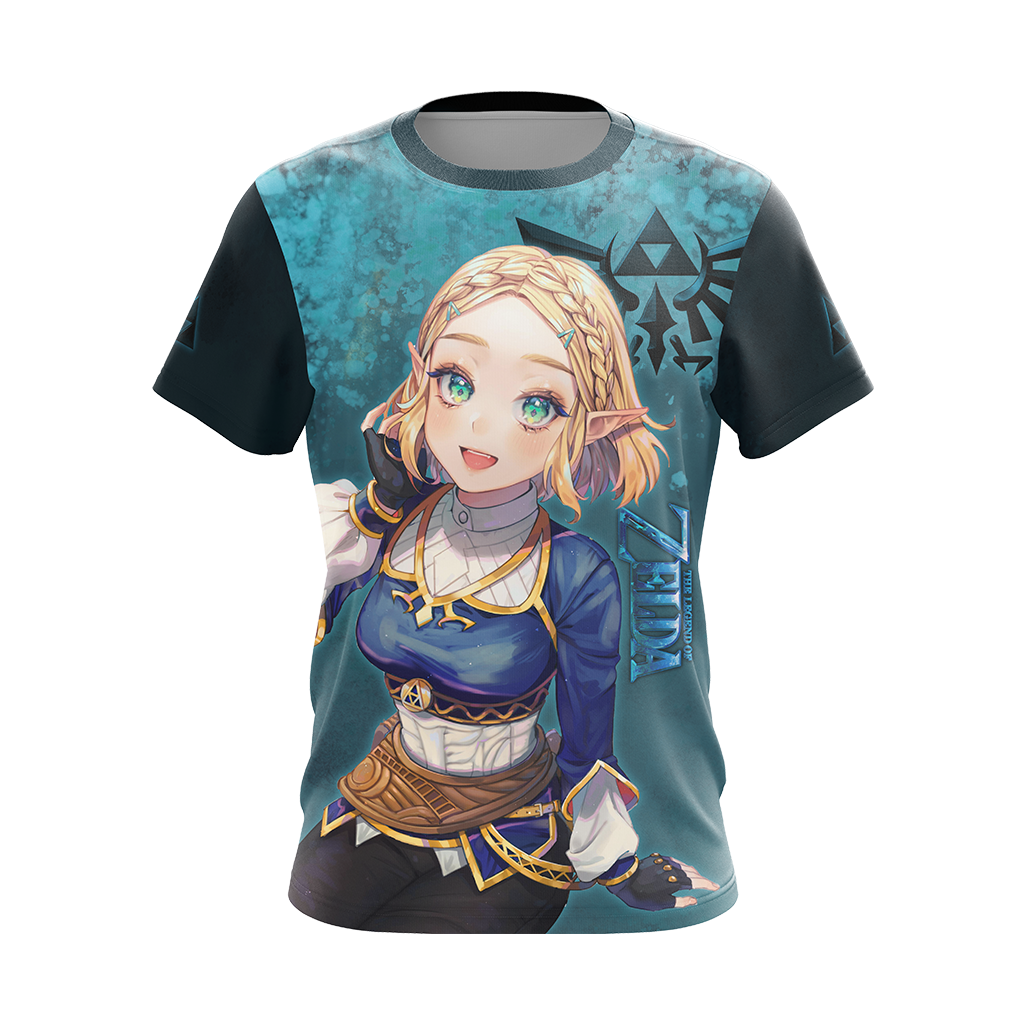 Princess Zelda The Legend of Zelda All Over Print T-shirt Zip Hoodie Pullover Hoodie   